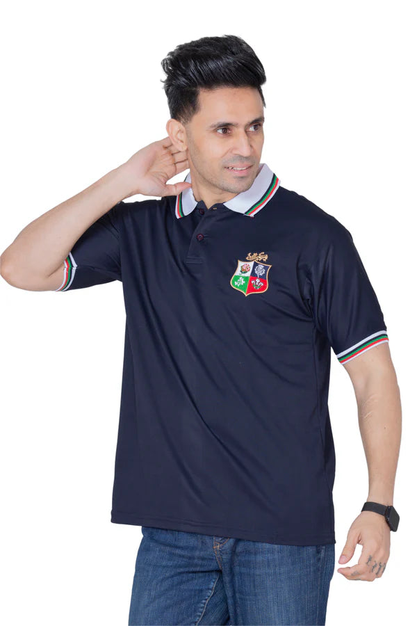 Men’s Rugby Fan T-Shirt | Classic Short Sleeve with Button Down Collar | Sizes S–XXL