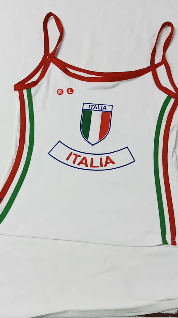 Italia Rugby Girls Stretch Strappy Camisole