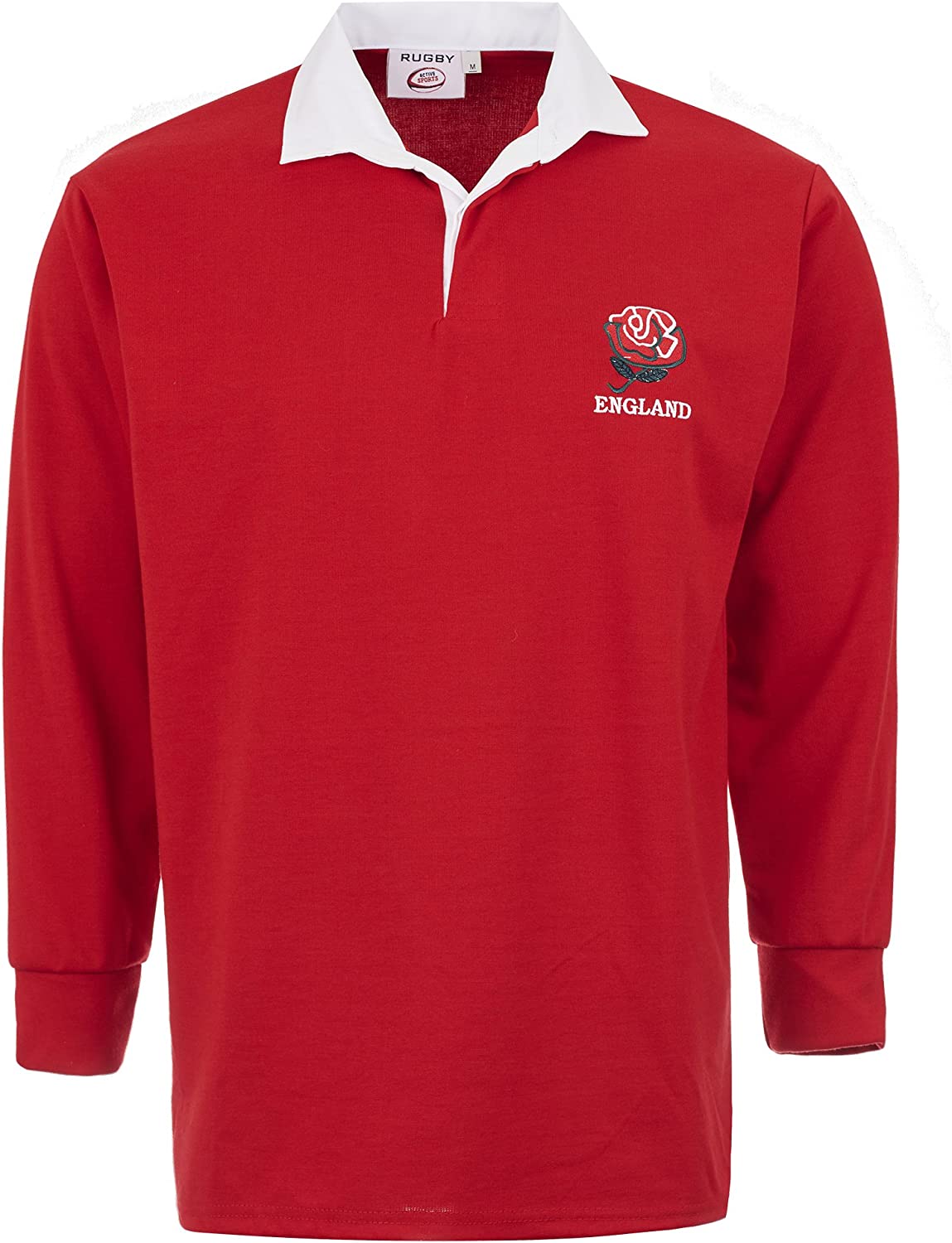 England Rugby Training Shirt-Men Long Sleeve Athletic Sports Top Size S-5XL