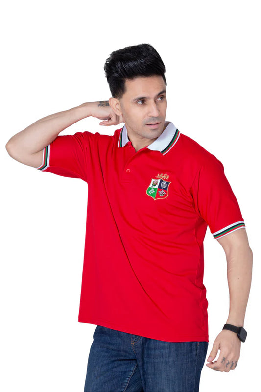 Men’s Rugby Fan T-Shirt | Classic Short Sleeve with Button Down Collar | Sizes S–XXL