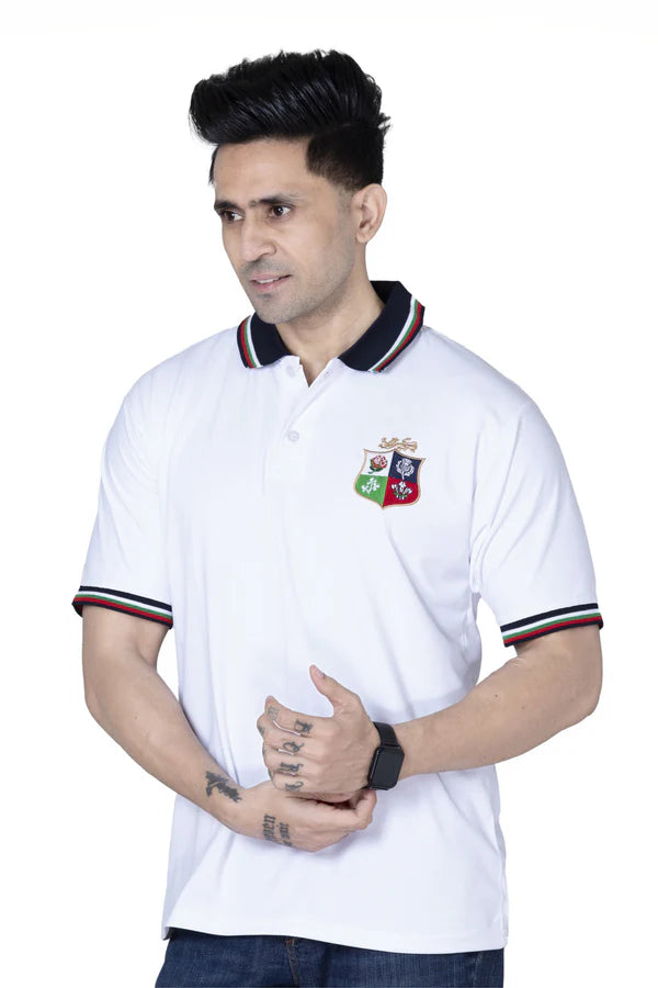 Men’s Rugby Fan T-Shirt | Classic Short Sleeve with Button Down Collar | Sizes S–XXL