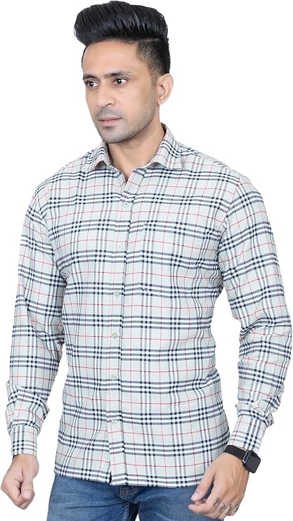 Men's Plaid Long Sleeve Button Down Casual Checked Outdoor Shirt | S to XXL | Multicolor