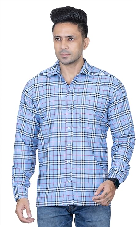 Men's Plaid Long Sleeve Button Down Casual Checked Outdoor Shirt | S to XXL | Multicolor