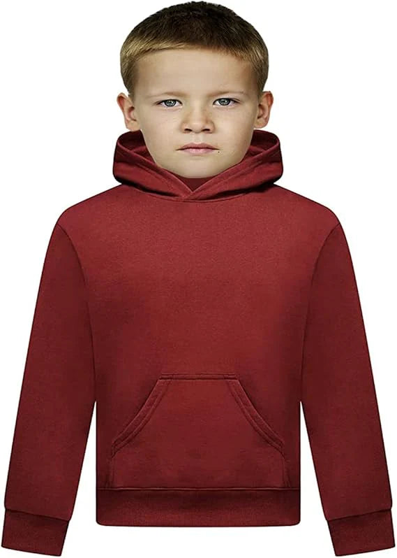 Kids' Unisex Plain Fleece Hoodie | Multicolored | S to XXL