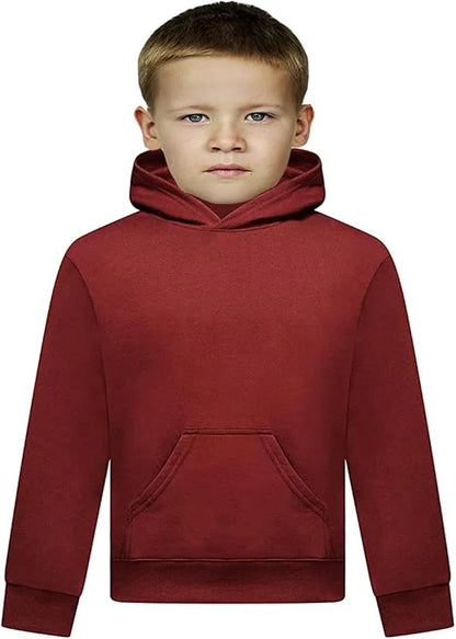 Kids' Unisex Plain Fleece Hoodie | Multicolored | S to XXL