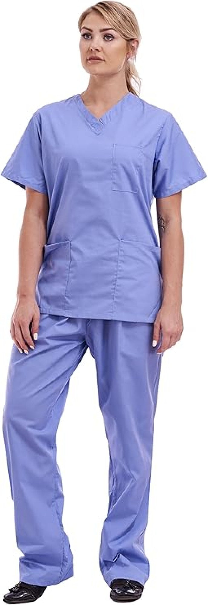 Unisex Scrub Set - Medical Scrub Top and Trouser