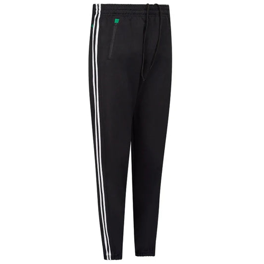Mens Track Bottom Casual Elasticated Waist Zipper Pockets Size XS to XXL