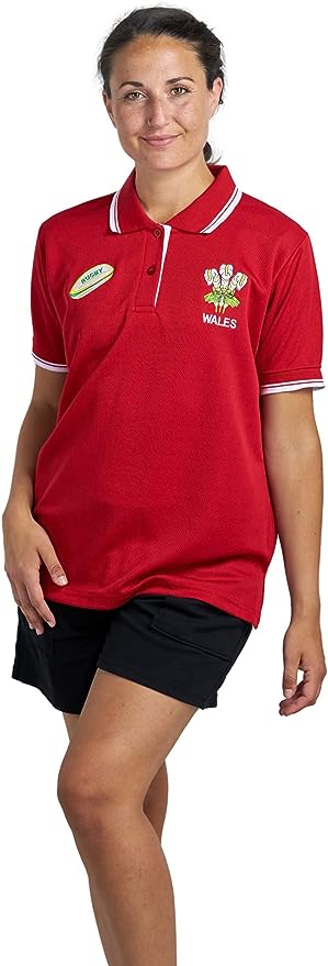 Women's Wales Rugby T Shirt - Short Sleeve Performance Top Size S to XXL