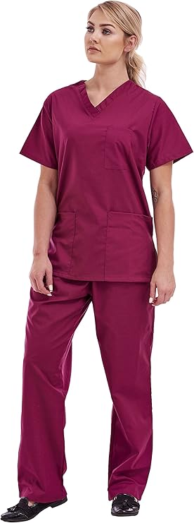 Unisex Scrub Set - Medical Scrub Top and Trouser