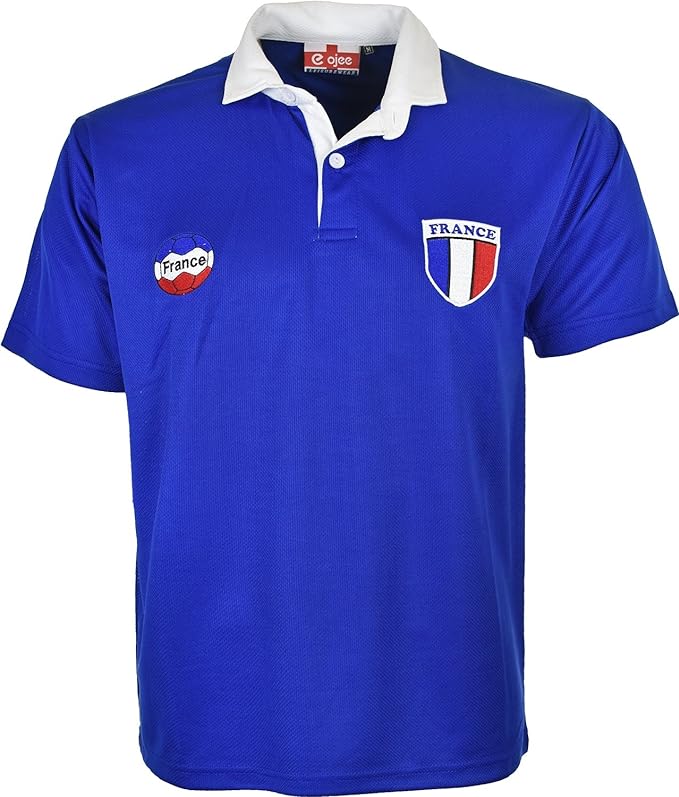 France Football T-Shirt Men's Short Sleeve - Premium Sportswear
