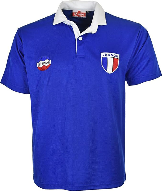 France Football T-Shirt Men's Short Sleeve - Premium Sportswear