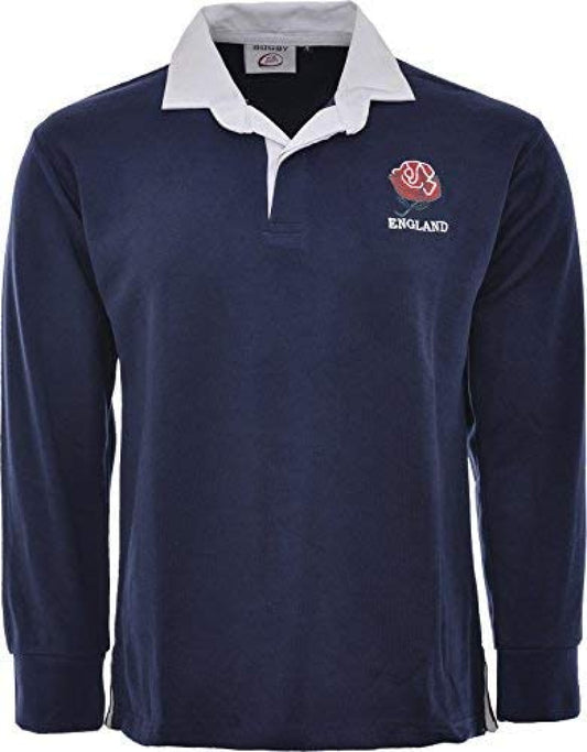 England Rugby Training Shirt-Men Long Sleeve Athletic Sports Top  Size S-5XL