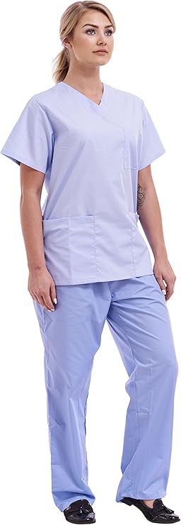 Unisex Scrub Set - Medical Scrub Top and Trouser
